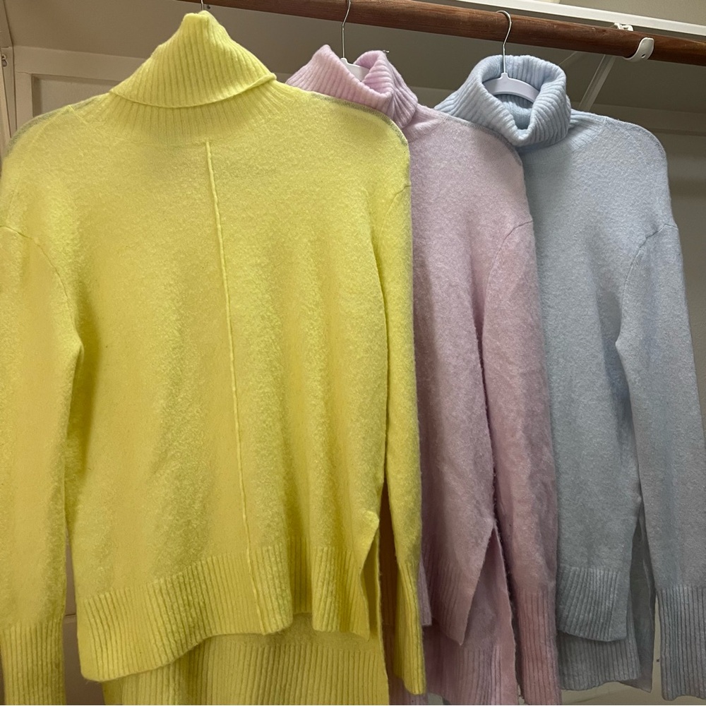 Athleta Women's Cowl & Turtleneck Sweaters - Yellow, Pink, Blue